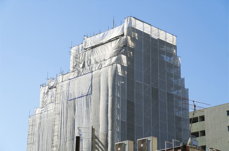 建設中の建物